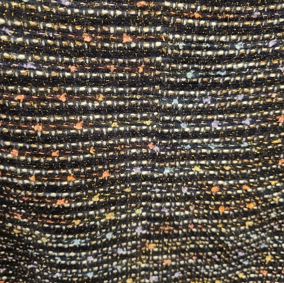 Sag Harbor Tweed Zip Jacket Size 16 Multicolor Metallic Classic Career Blazer - Picture 6 of 10